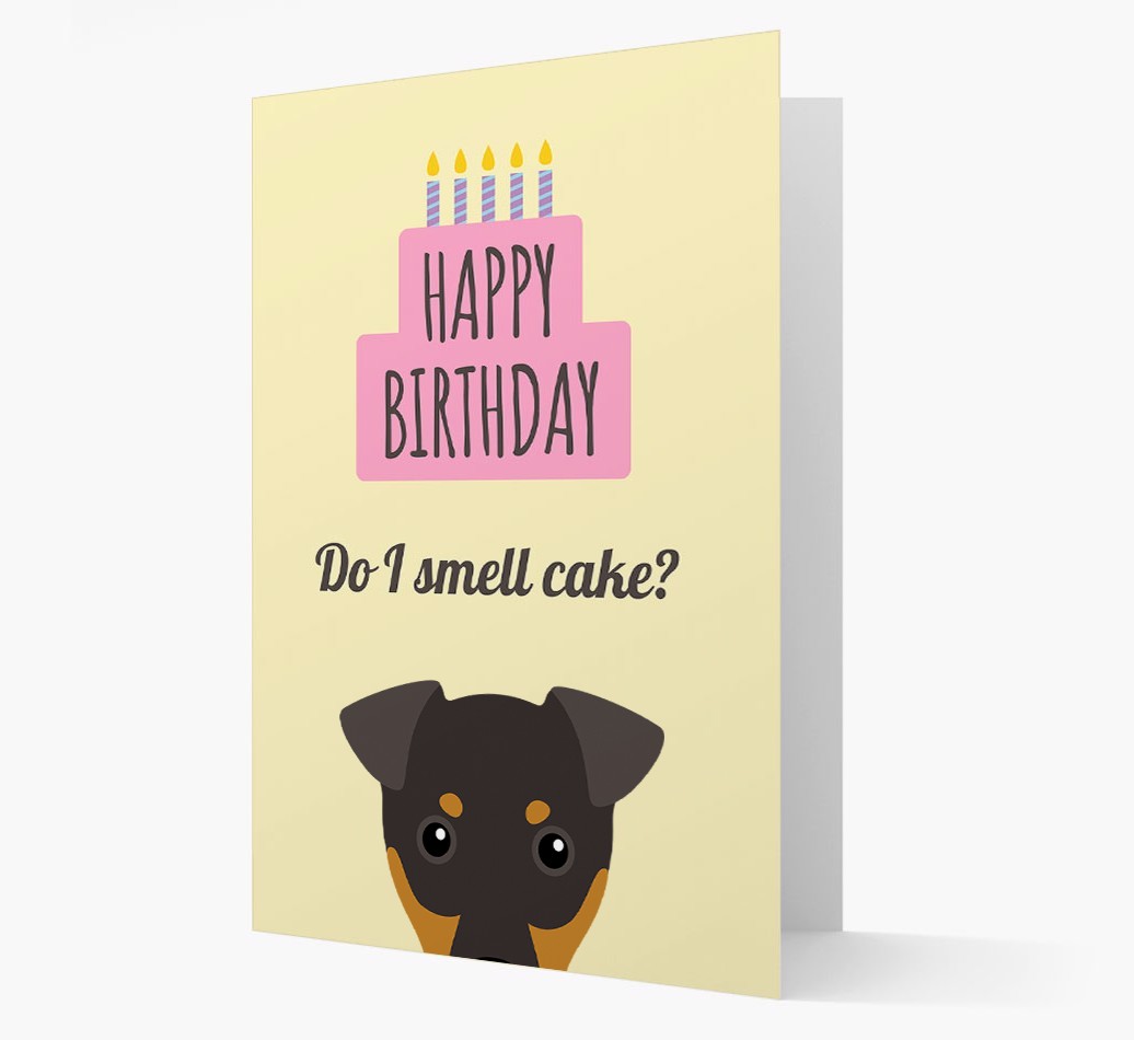 Card 'Do I smell cake?' with {breedCommonName} Icon