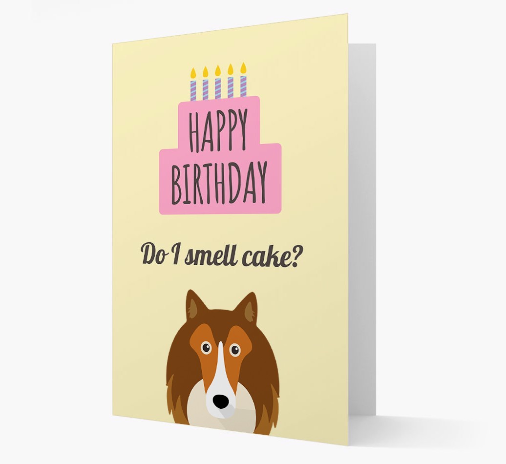 Card 'Do I smell cake?' with {breedCommonName} Icon