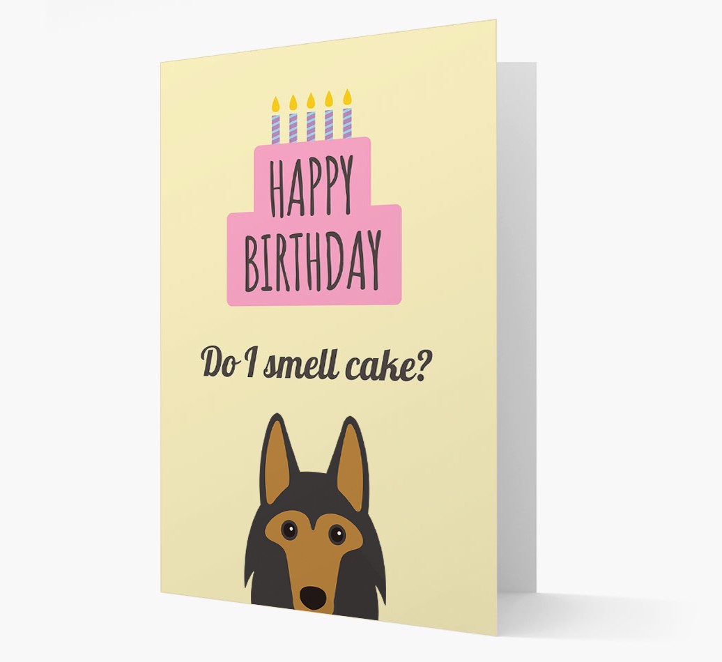 Card 'Do I smell cake?' with {breedCommonName} Icon