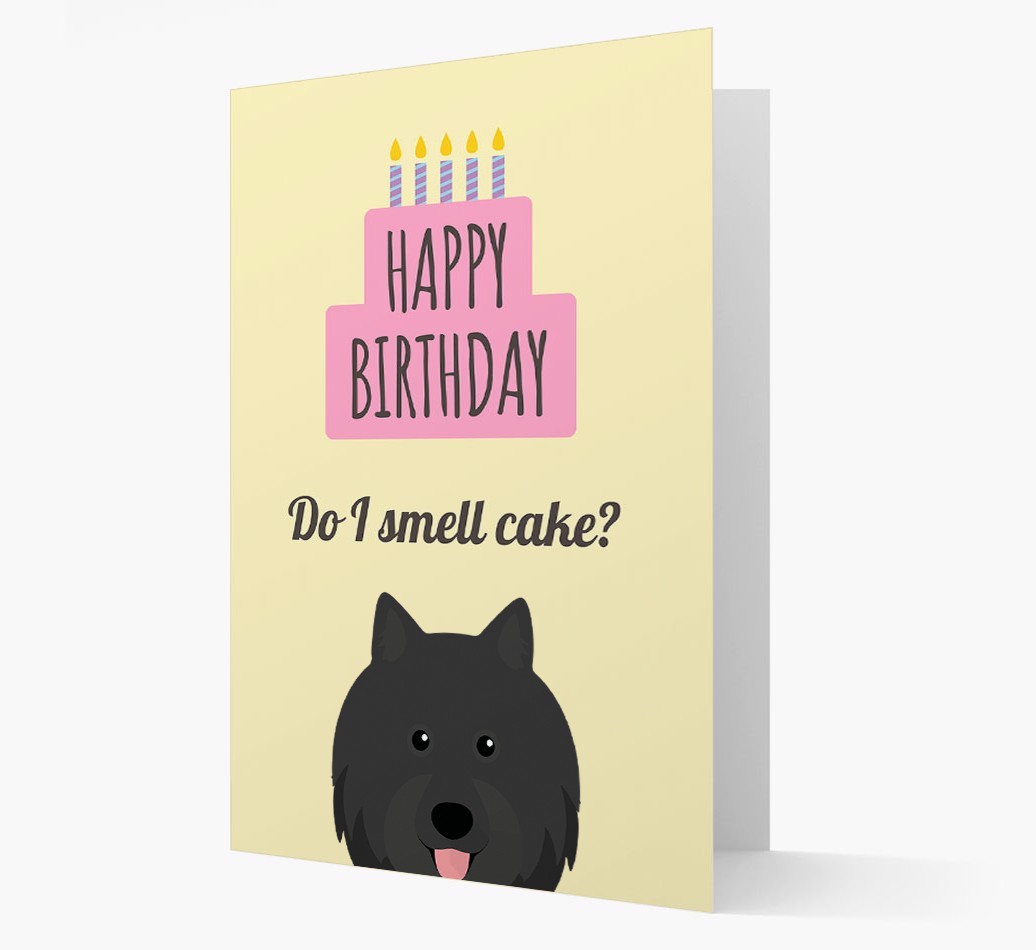 Card 'Do I smell cake?' with {breedCommonName} Icon