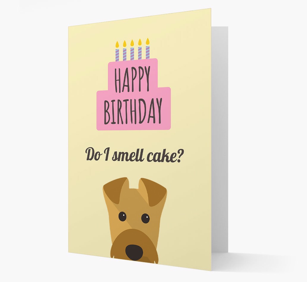 Card 'Do I smell cake?' with {breedCommonName} Icon
