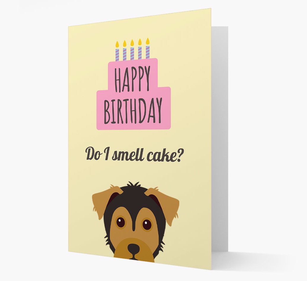 Card 'Do I smell cake?' with {breedCommonName} Icon