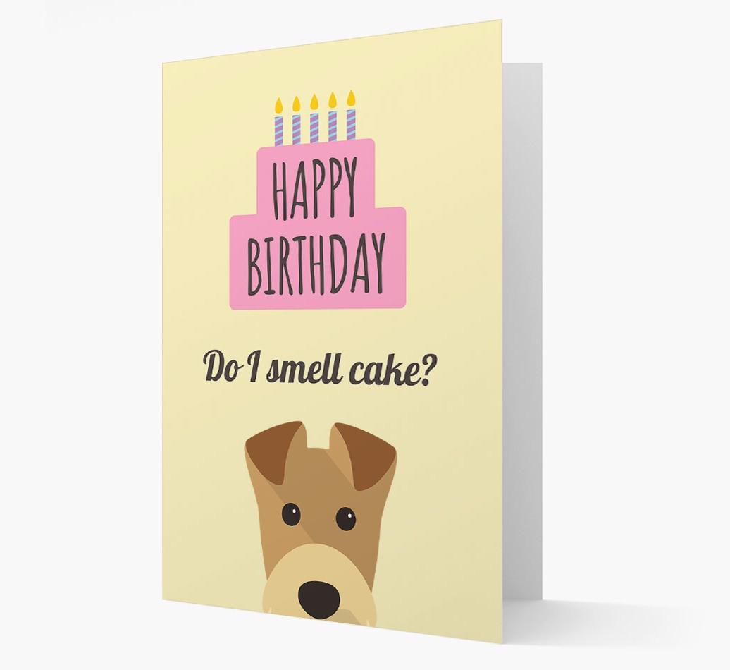 Card 'Do I smell cake?' with {breedCommonName} Icon