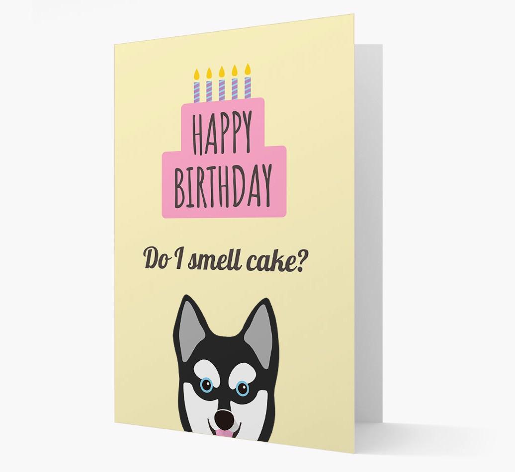 Card 'Do I smell cake?' with {breedCommonName} Icon