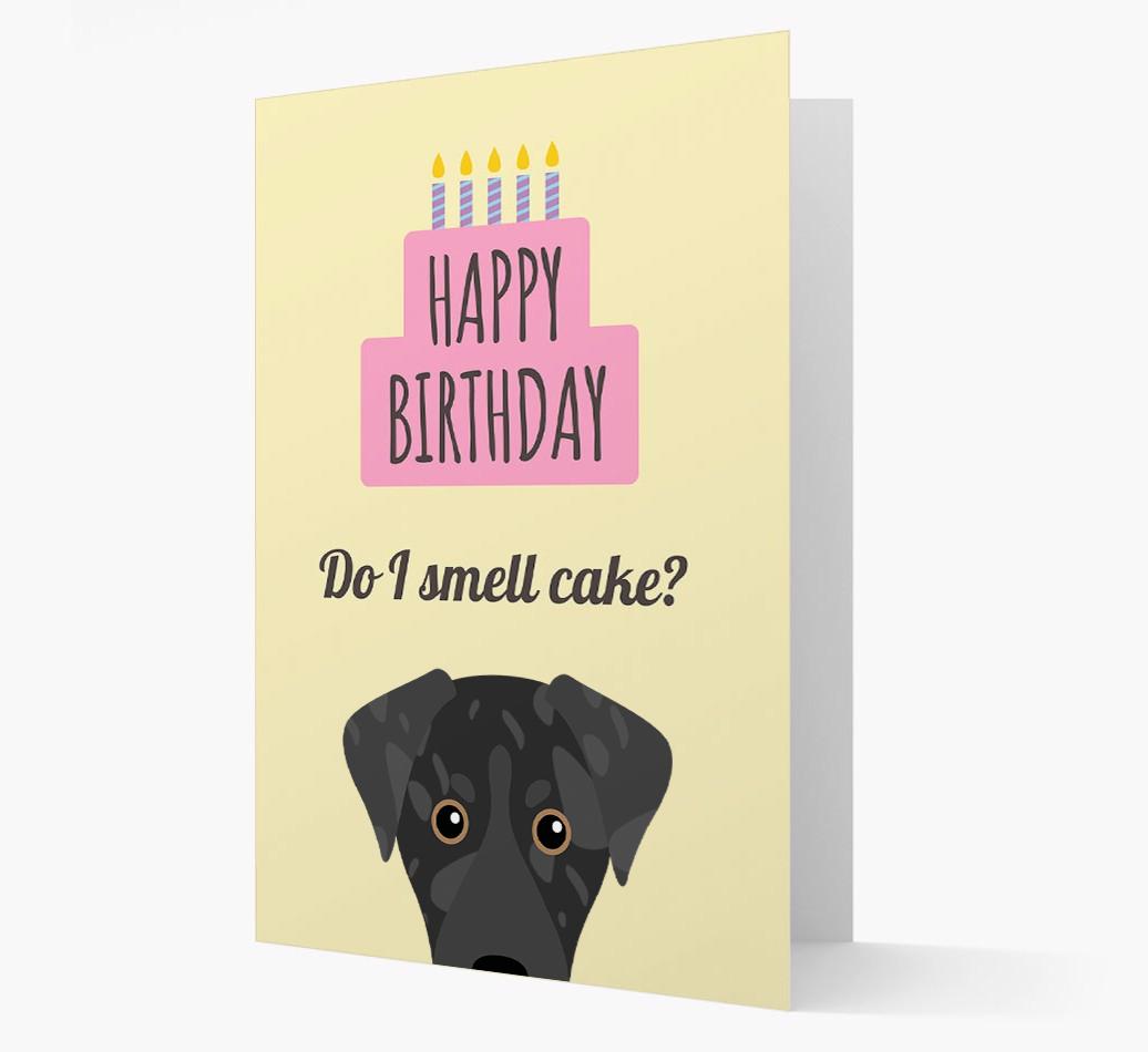 Card 'Do I smell cake?' with {breedCommonName} Icon