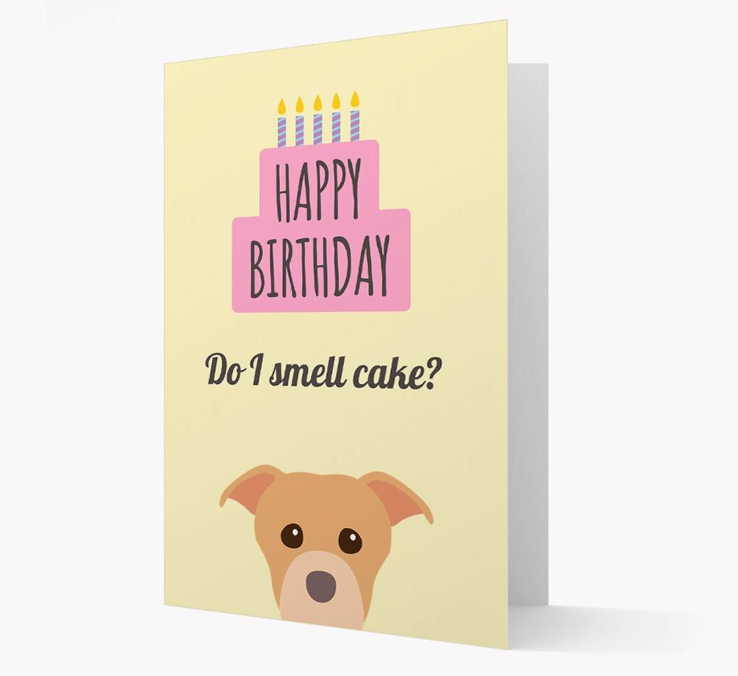 Card 'Do I smell cake?' with {breedCommonName} Icon