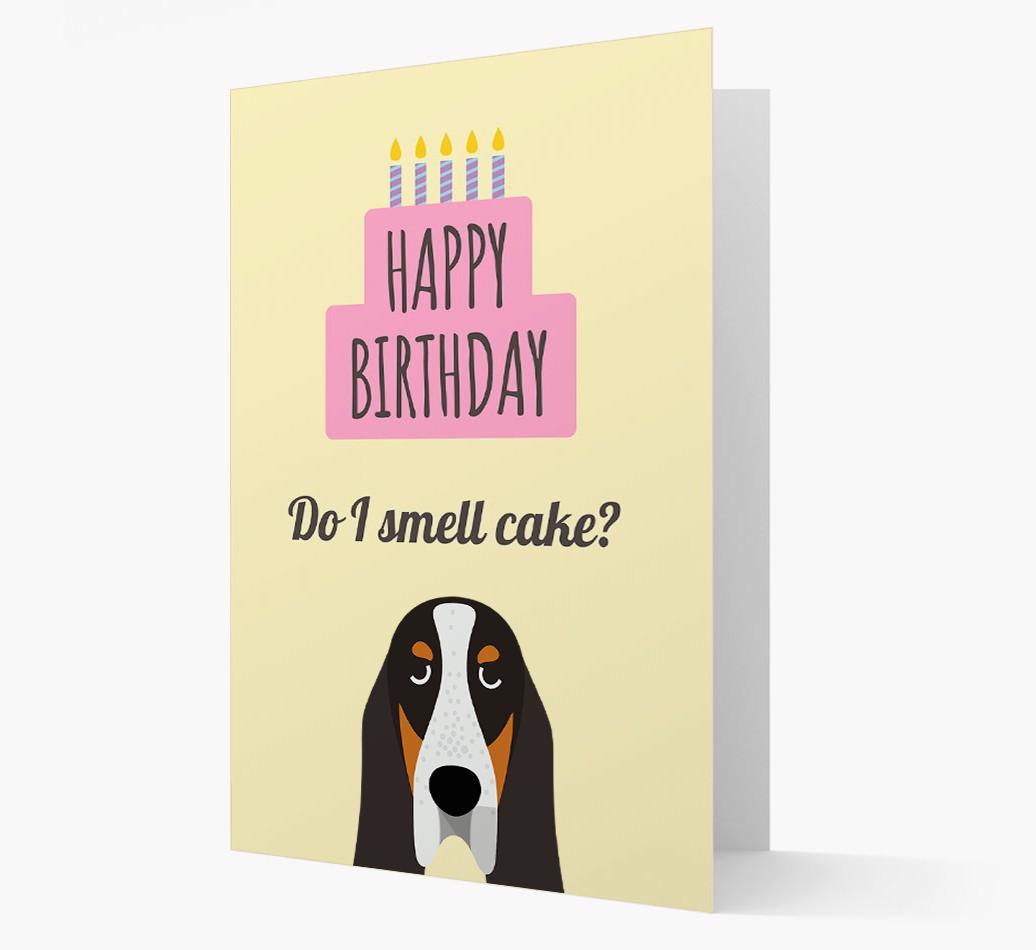 Card 'Do I smell cake?' with {breedCommonName} Icon