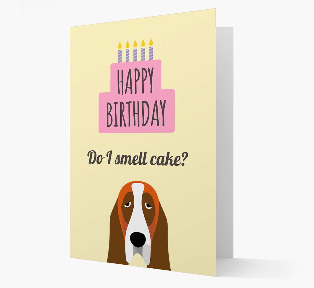 Card 'Do I smell cake?' with {breedCommonName} Icon