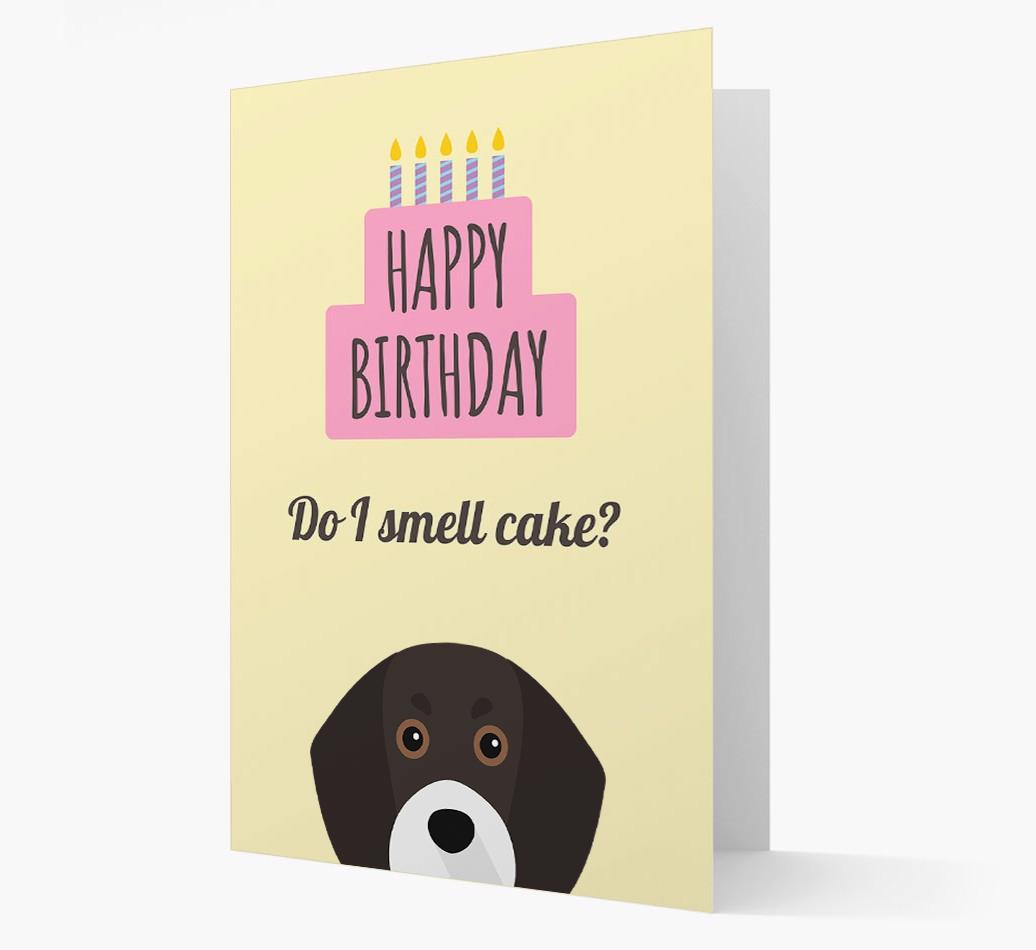 Card 'Do I smell cake?' with {breedCommonName} Icon