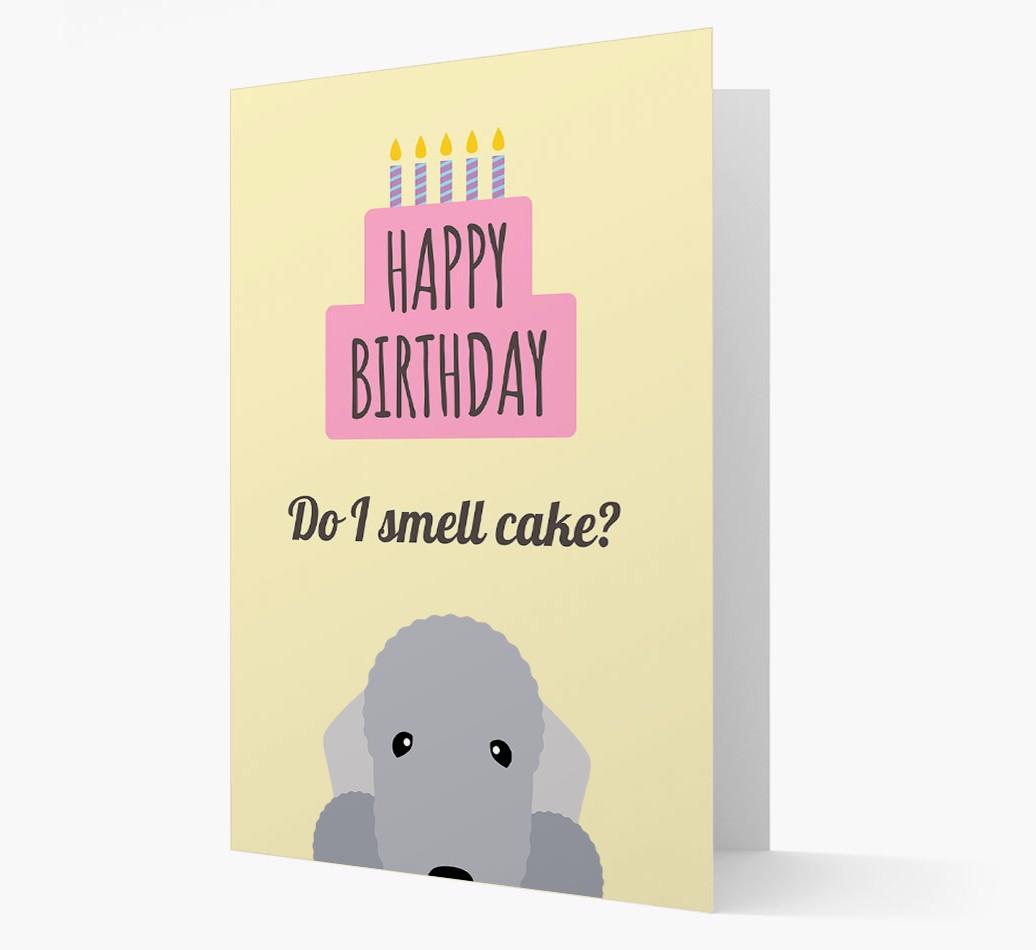 Card 'Do I smell cake?' with {breedCommonName} Icon