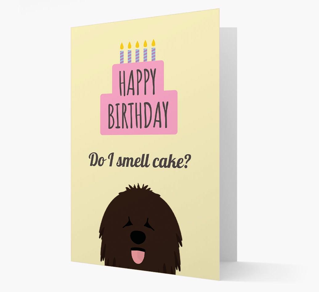 Card 'Do I smell cake?' with {breedCommonName} Icon