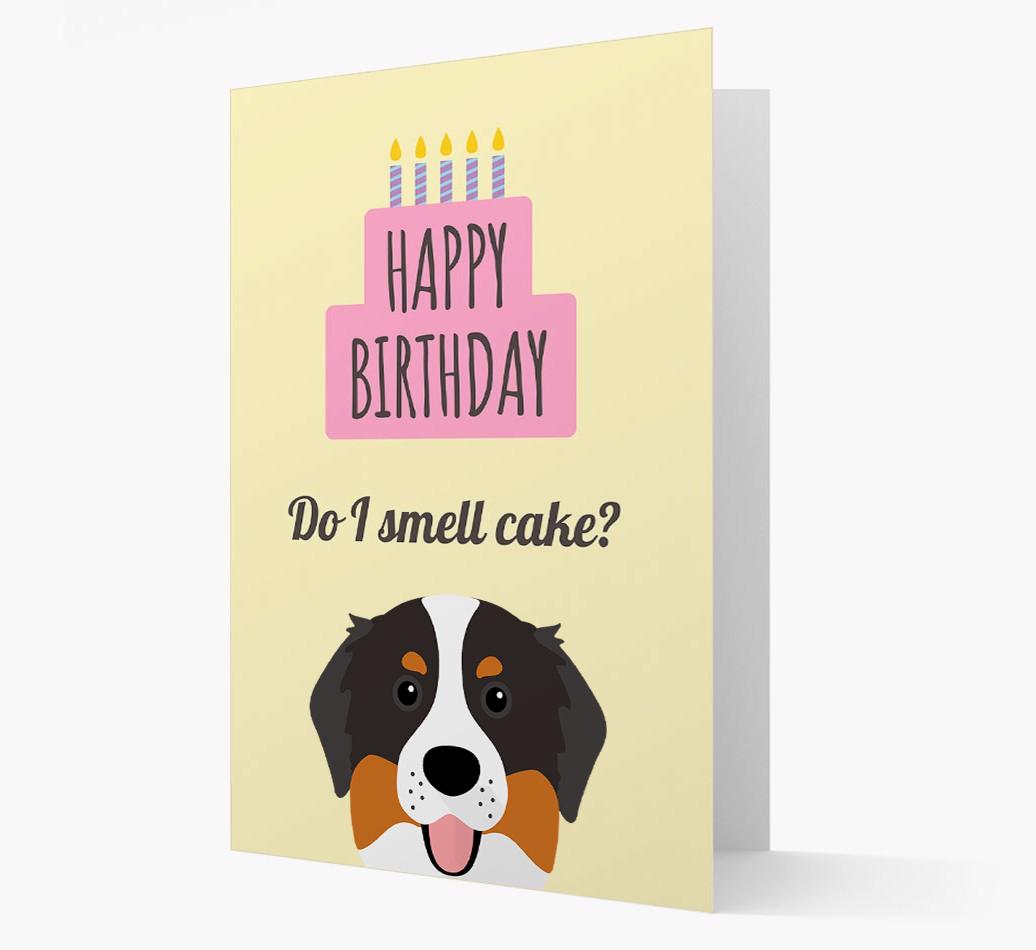 Card 'Do I smell cake?' with {breedCommonName} Icon