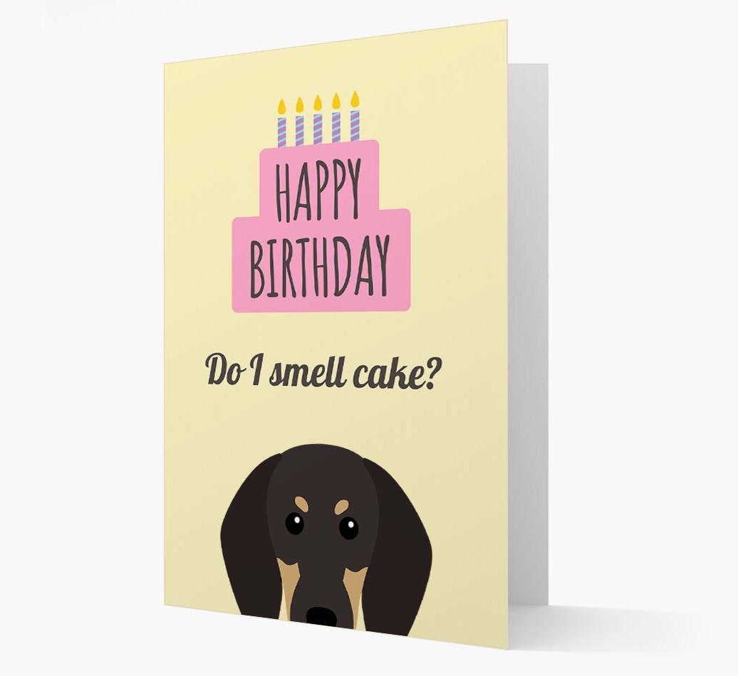 Card 'Do I smell cake?' with {breedCommonName} Icon