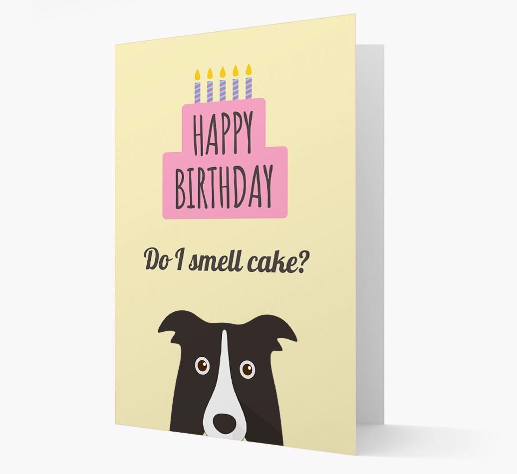 Card 'Do I smell cake?' with {breedCommonName} Icon