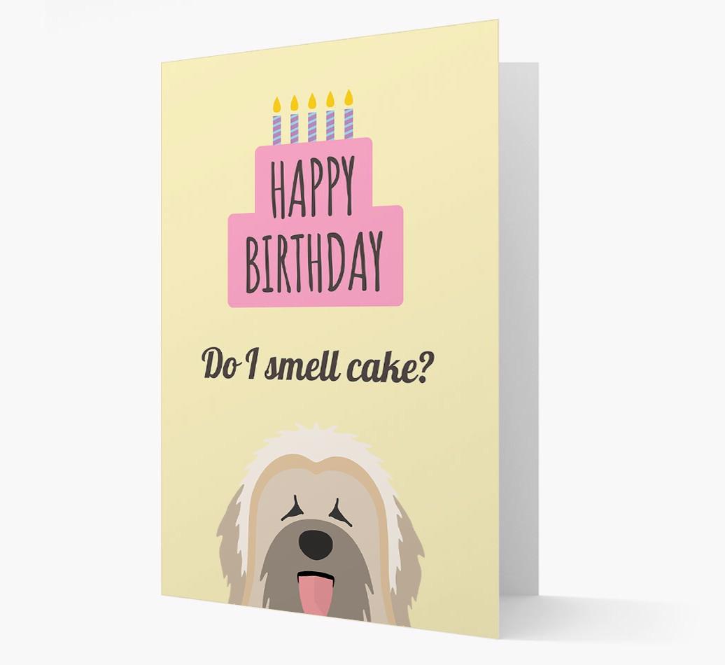 Card 'Do I smell cake?' with {breedCommonName} Icon