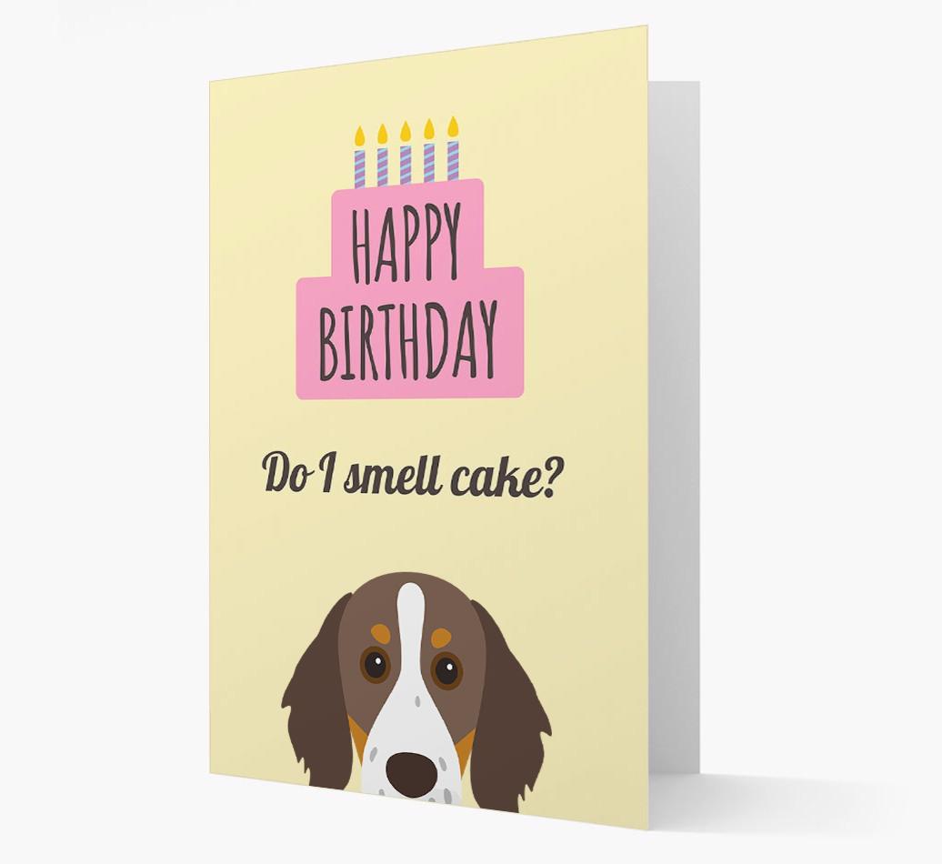 Card 'Do I smell cake?' with {breedCommonName} Icon