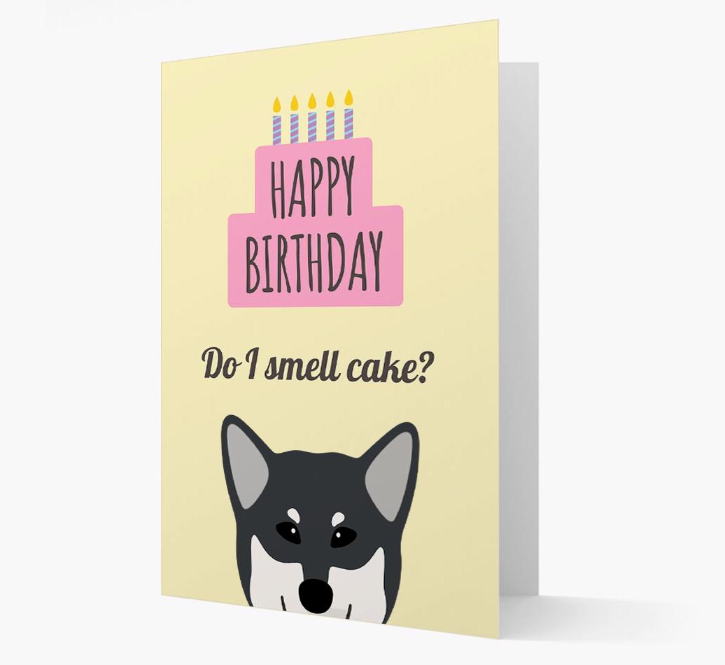 Card 'Do I smell cake?' with {breedCommonName} Icon