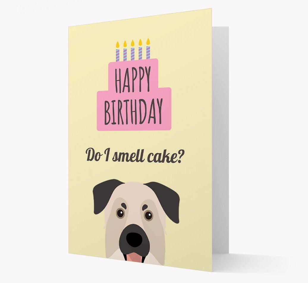 Card 'Do I smell cake?' with {breedCommonName} Icon