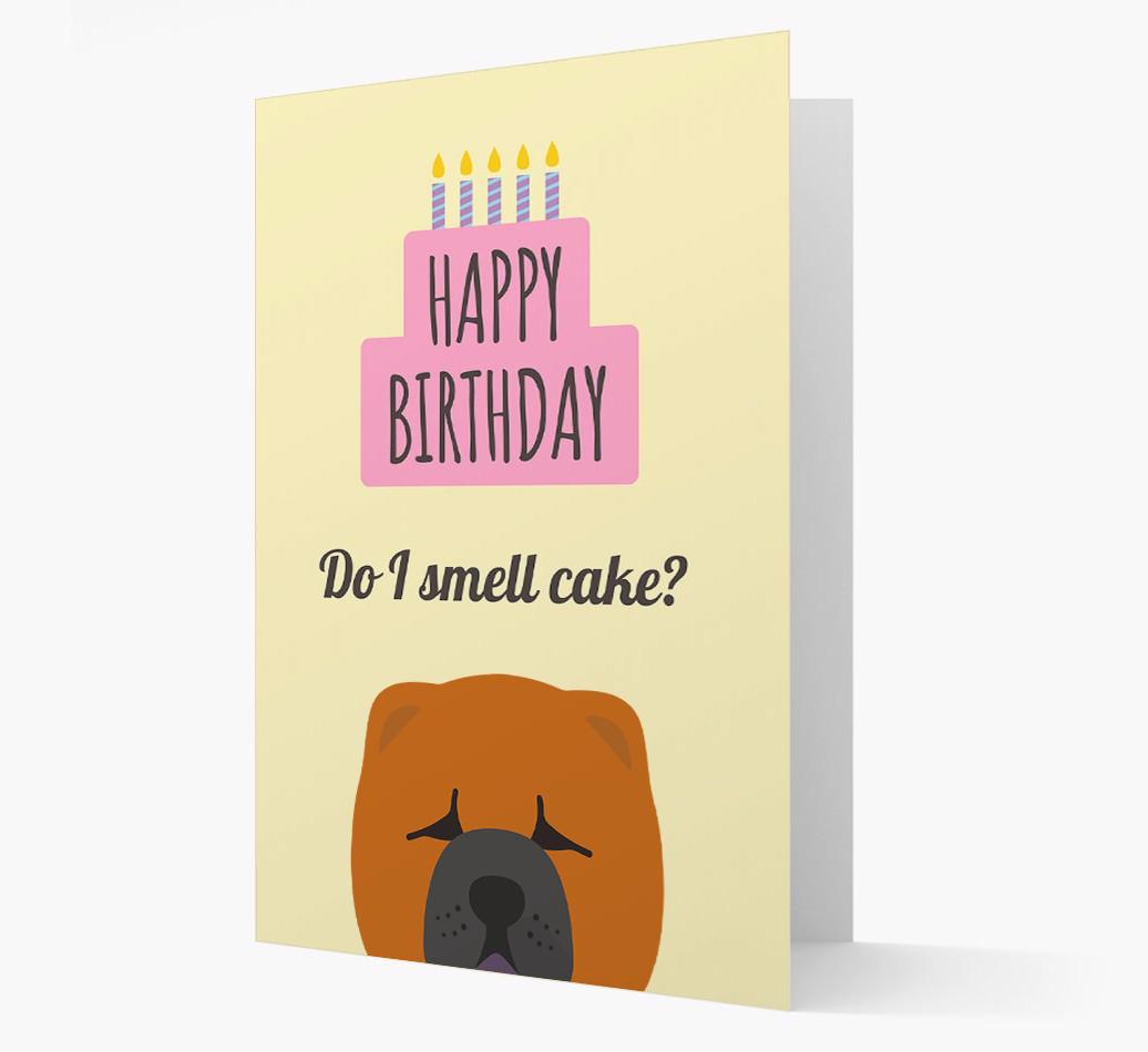 Card 'Do I smell cake?' with {breedCommonName} Icon