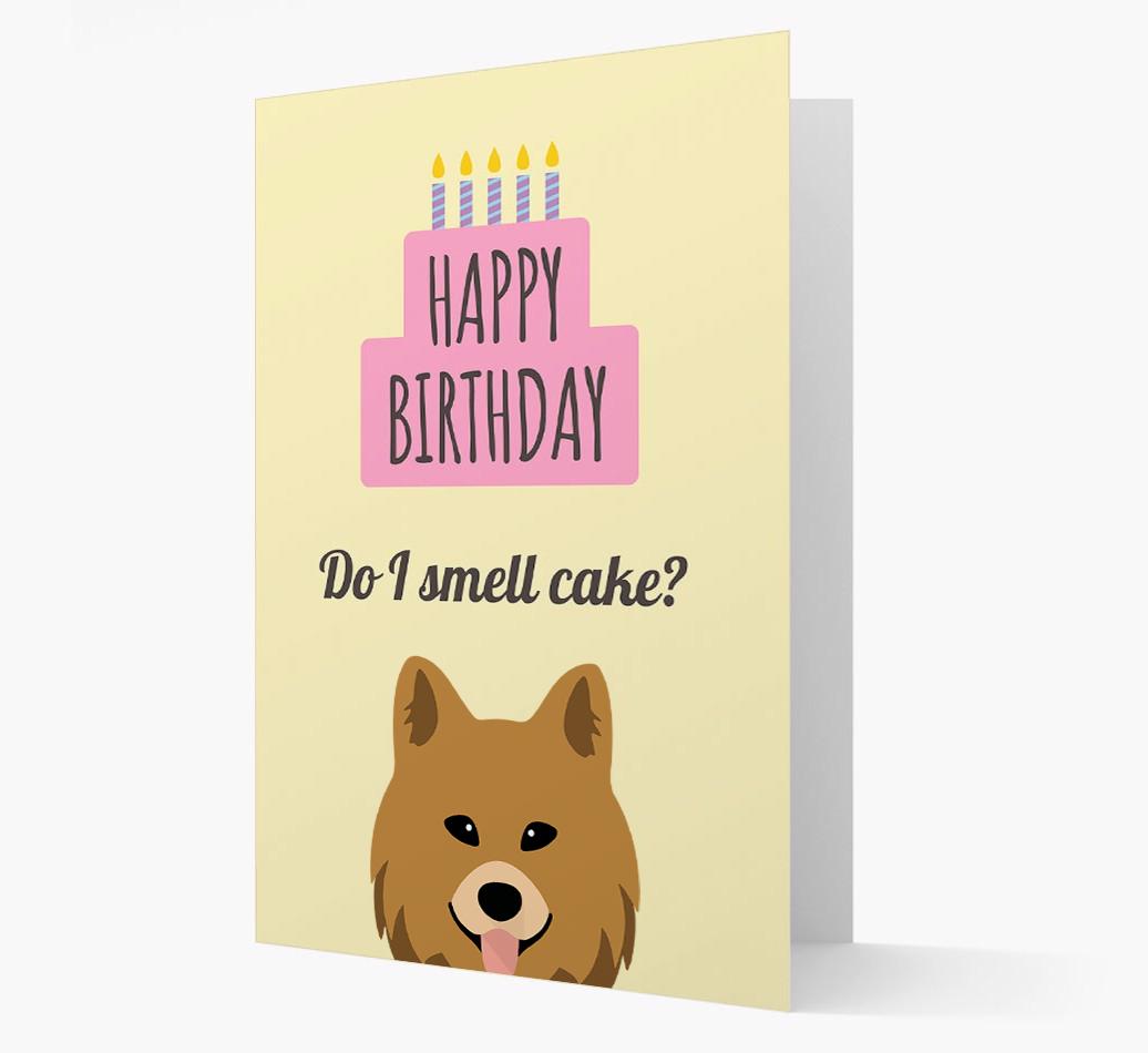 Card 'Do I smell cake?' with {breedCommonName} Icon