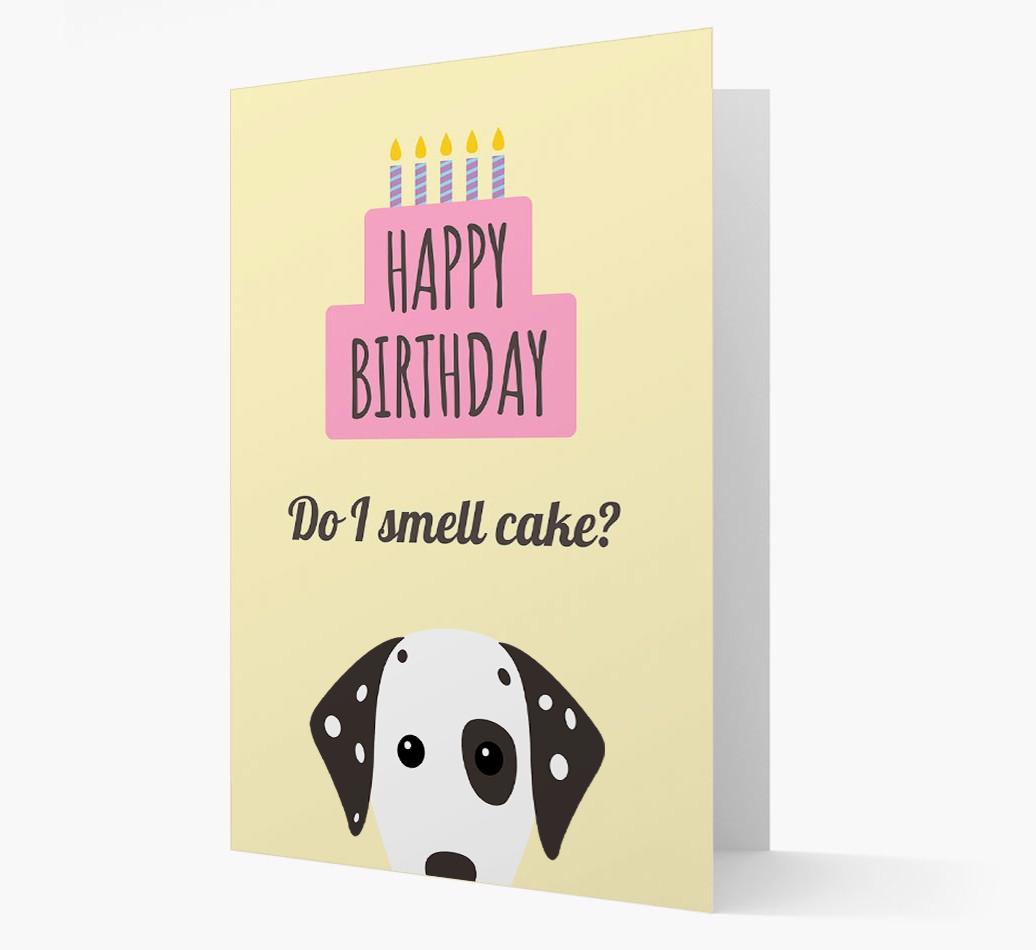 Card 'Do I smell cake?' with {breedCommonName} Icon