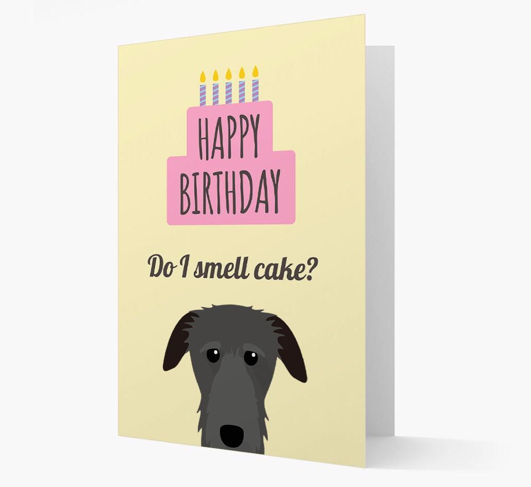 Card 'Do I smell cake?' with {breedCommonName} Icon