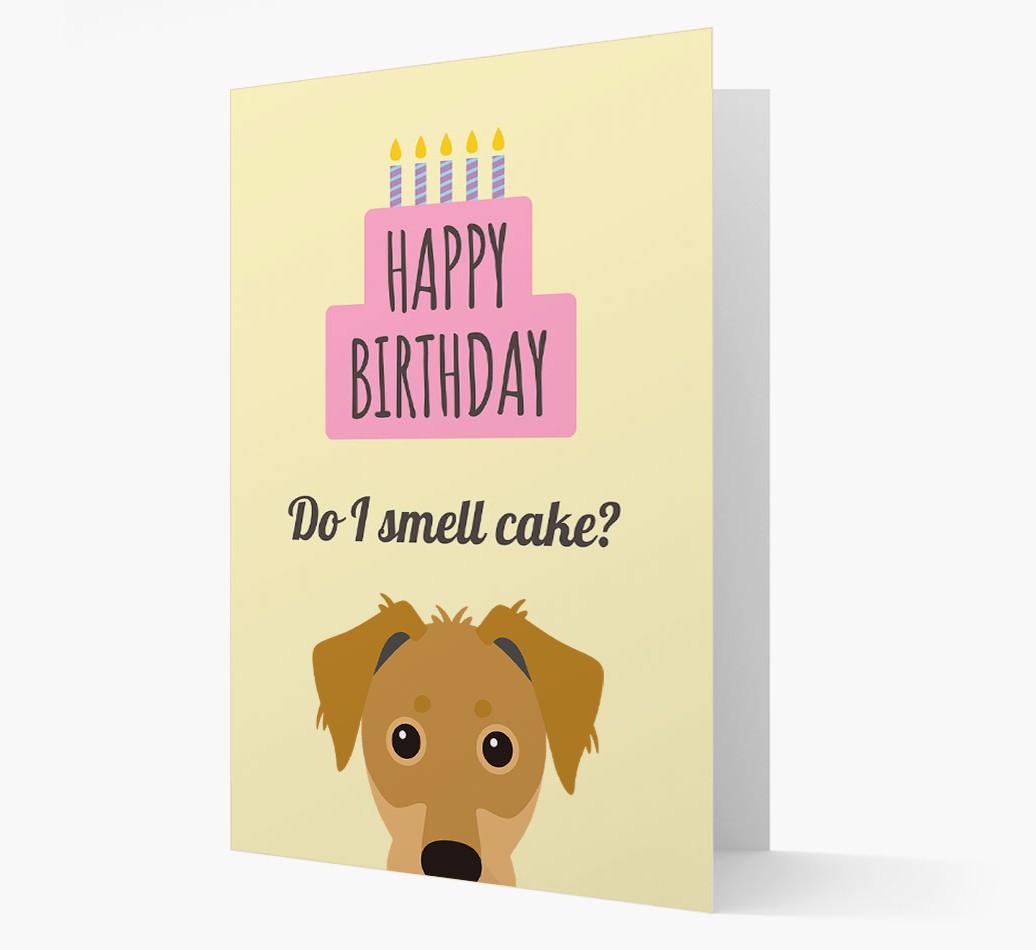 Card 'Do I smell cake?' with {breedCommonName} Icon