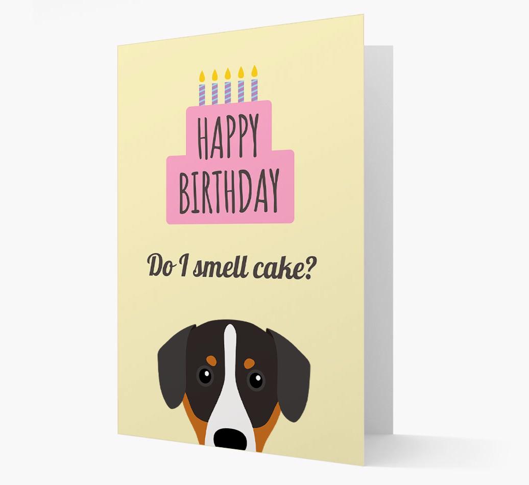 Card 'Do I smell cake?' with {breedCommonName} Icon