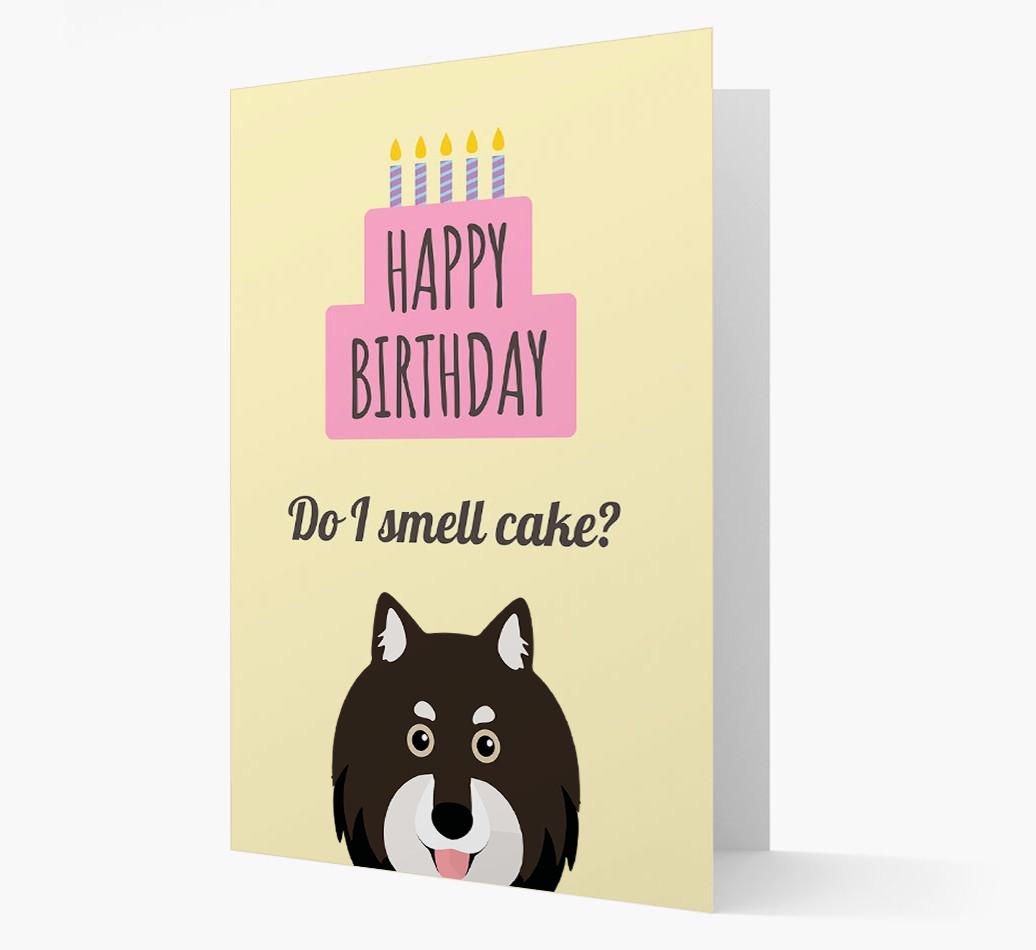 Card 'Do I smell cake?' with {breedCommonName} Icon