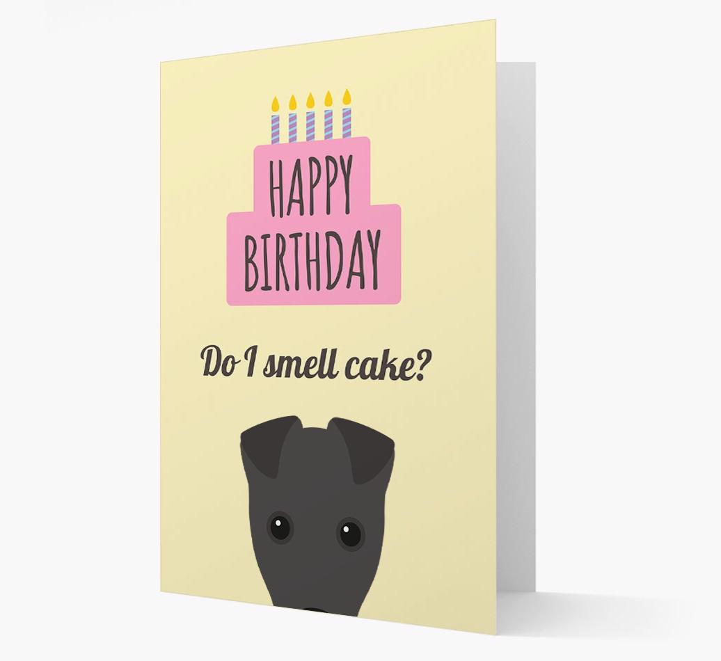 Card 'Do I smell cake?' with {breedCommonName} Icon