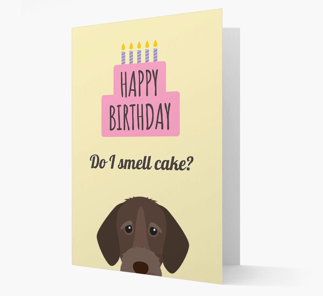 Card 'Do I smell cake?' with {breedCommonName} Icon