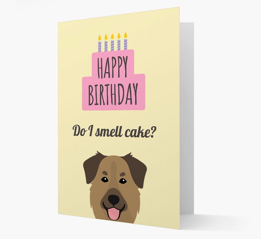 Card 'Do I smell cake?' with {breedCommonName} Icon