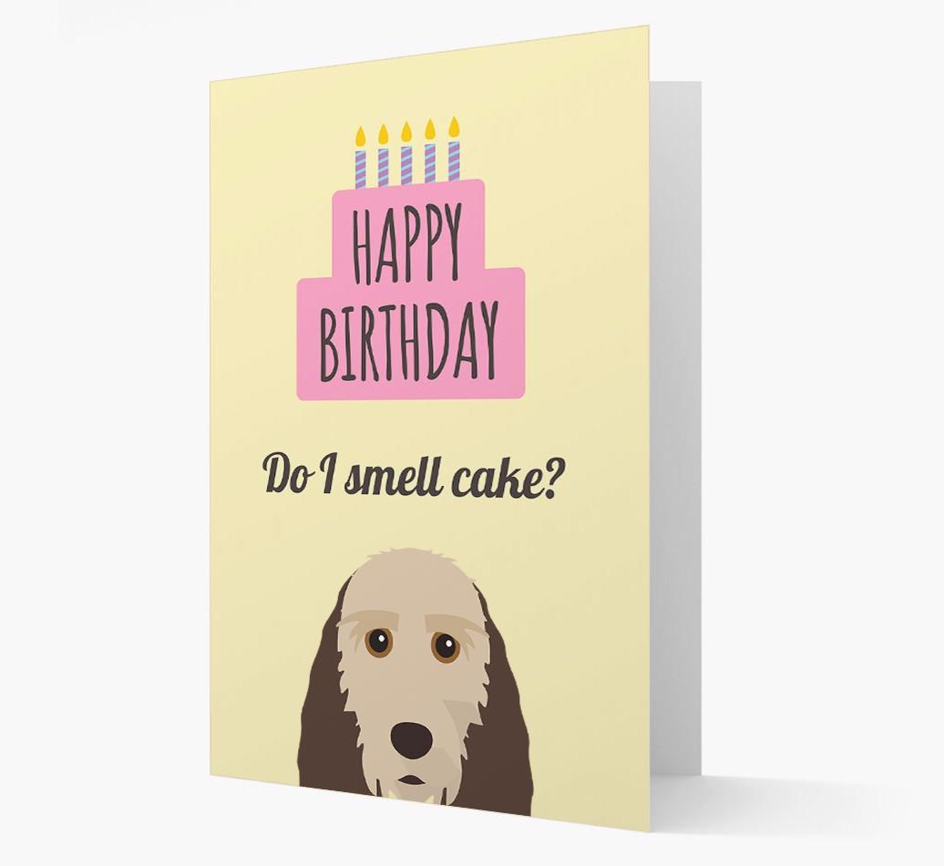 Card 'Do I smell cake?' with {breedCommonName} Icon