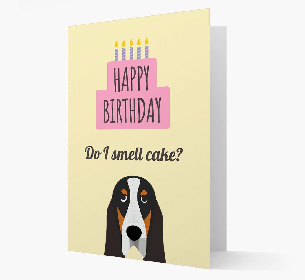 Card 'Do I smell cake?' with {breedCommonName} Icon