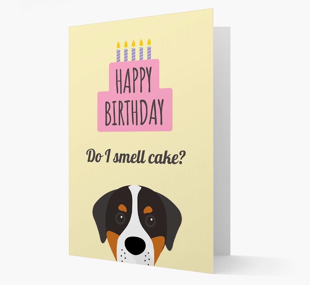 Card 'Do I smell cake?' with {breedCommonName} Icon