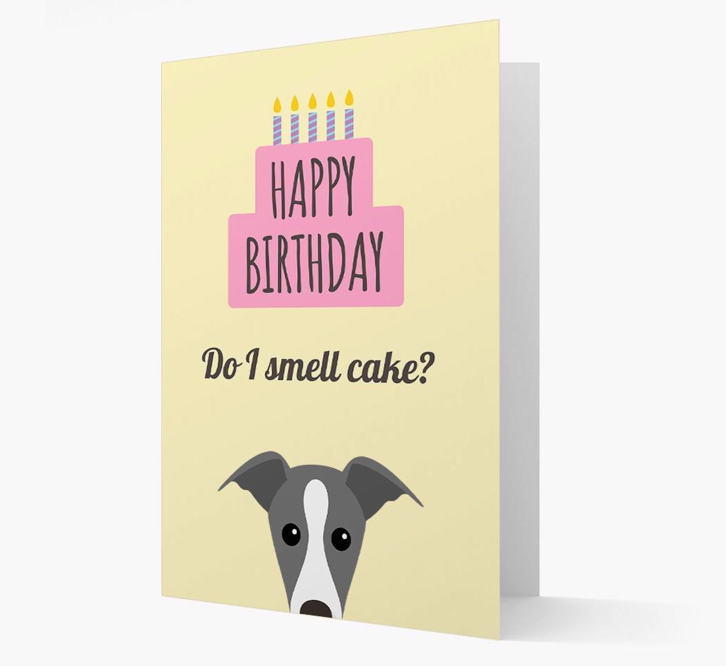 Card 'Do I smell cake?' with {breedCommonName} Icon