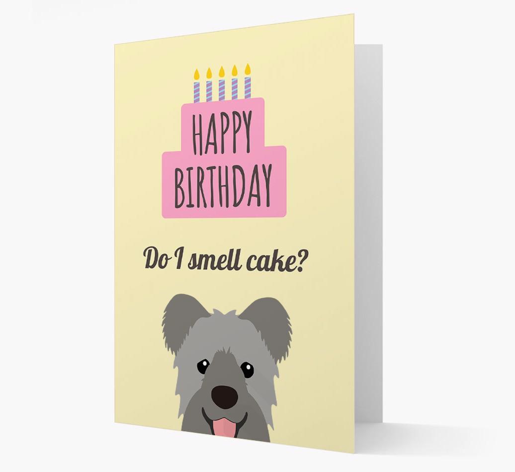 Card 'Do I smell cake?' with {breedCommonName} Icon