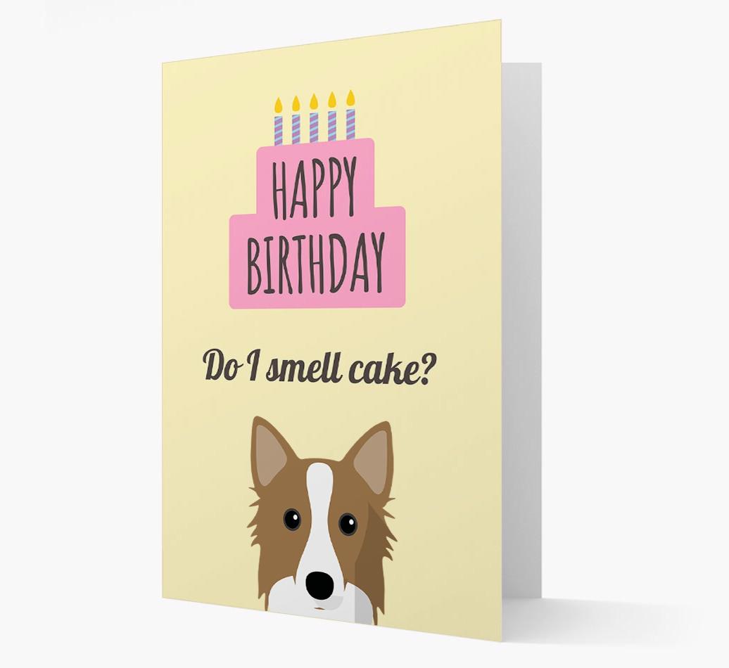 Card 'Do I smell cake?' with {breedCommonName} Icon