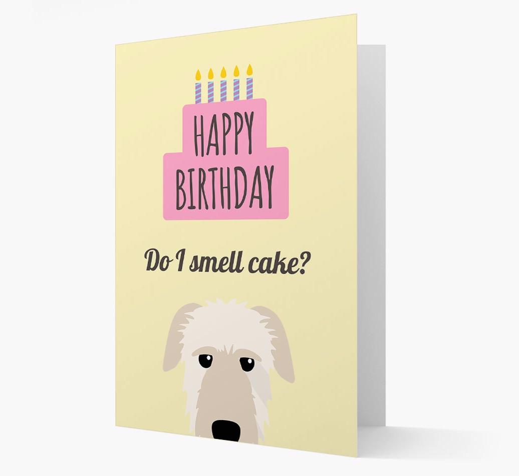 Card 'Do I smell cake?' with {breedCommonName} Icon