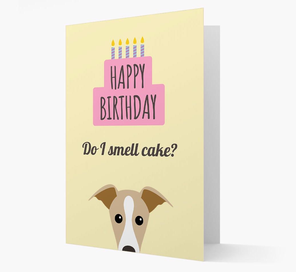 Card 'Do I smell cake?' with {breedCommonName} Icon