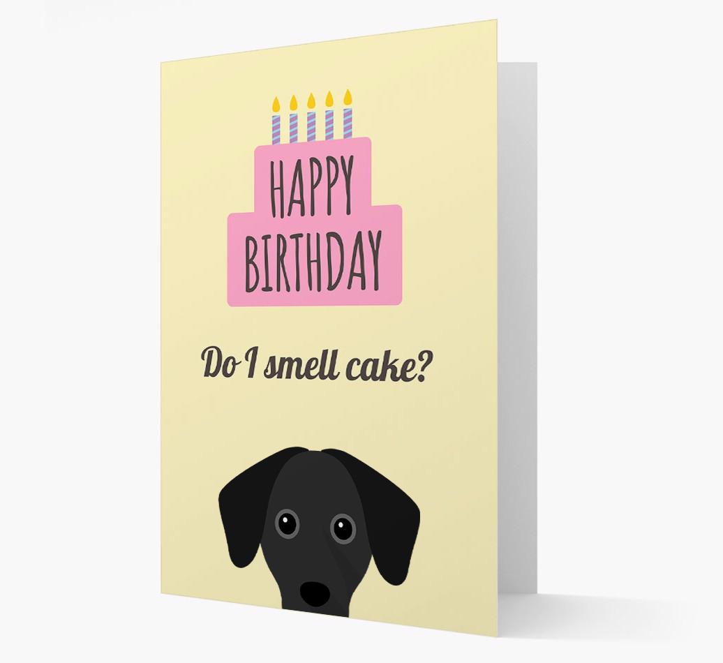 Card 'Do I smell cake?' with {breedCommonName} Icon