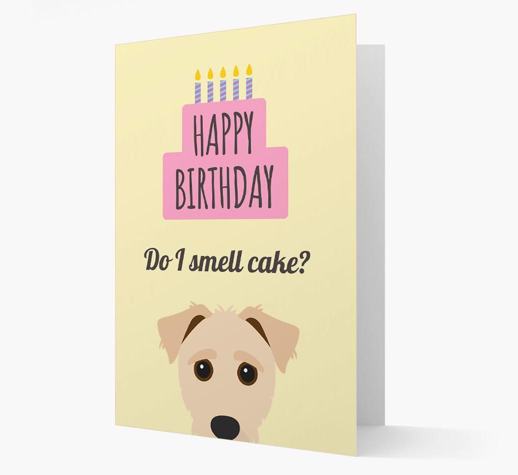 Card 'Do I smell cake?' with {breedCommonName} Icon