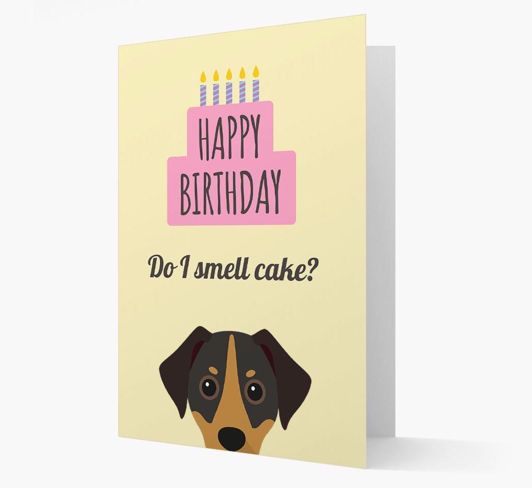 Card 'Do I smell cake?' with {breedCommonName} Icon