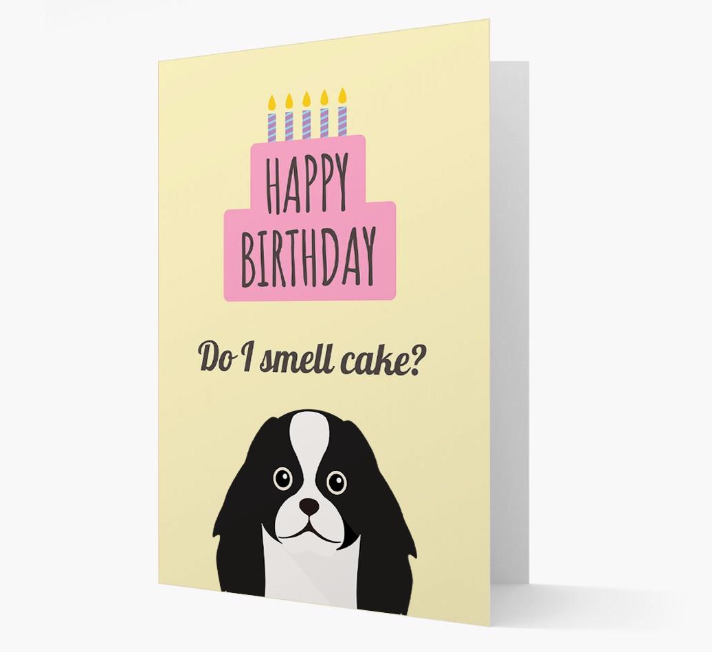 Card 'Do I smell cake?' with {breedCommonName} Icon