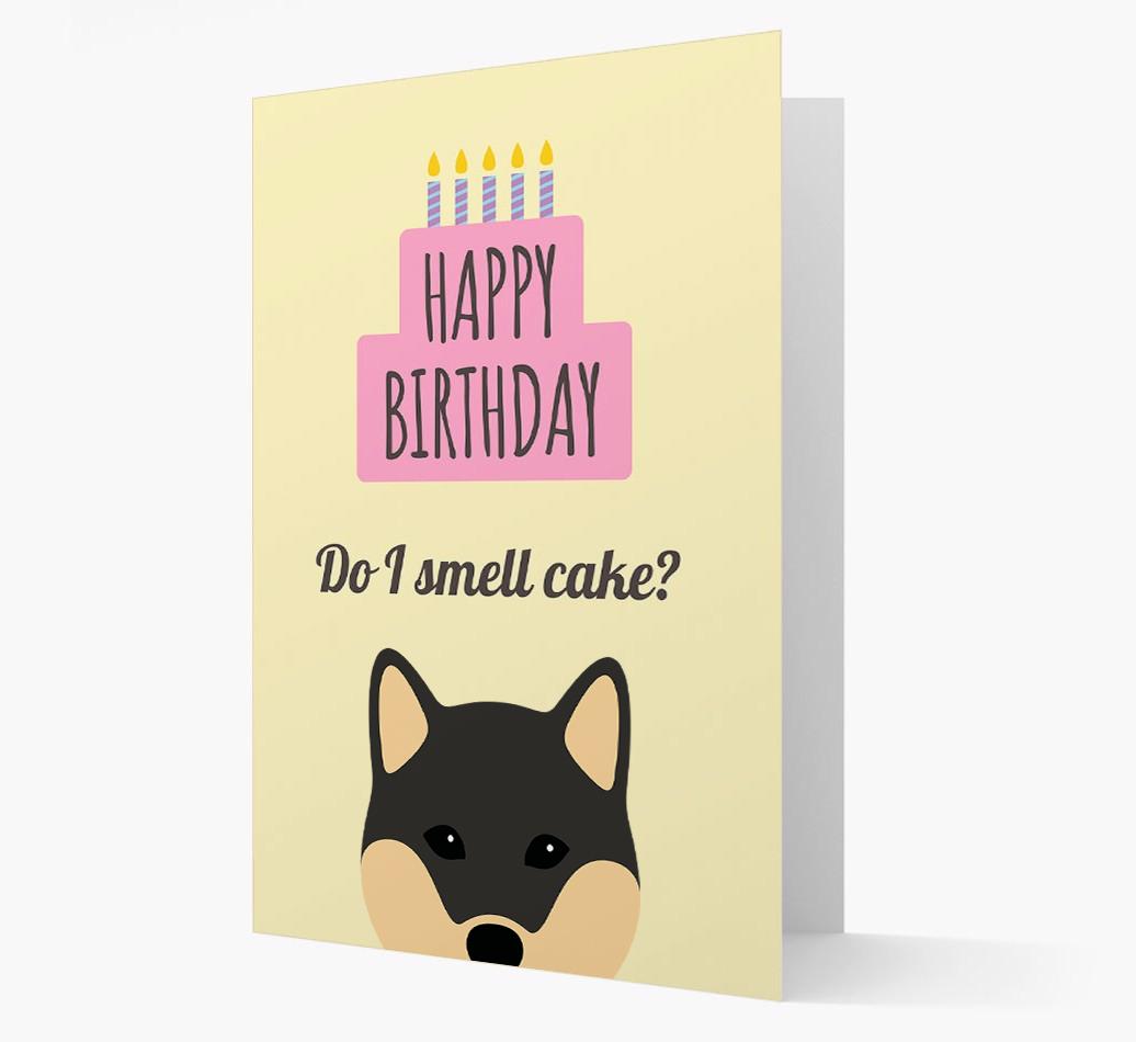 Card 'Do I smell cake?' with {breedCommonName} Icon