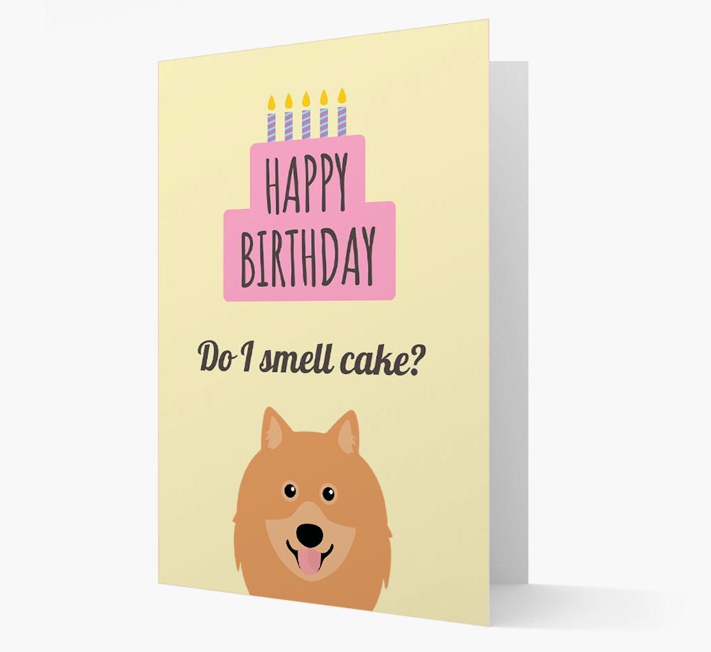 Card 'Do I smell cake?' with {breedCommonName} Icon