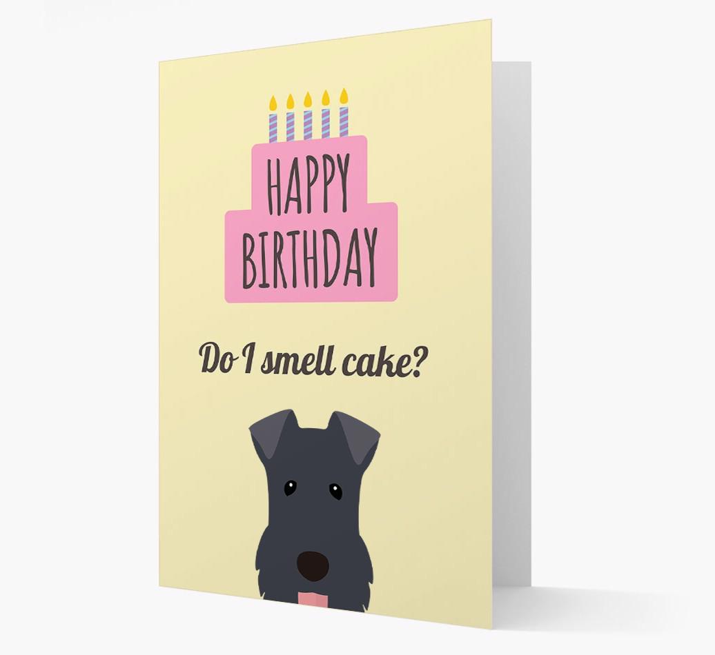 Card 'Do I smell cake?' with {breedCommonName} Icon