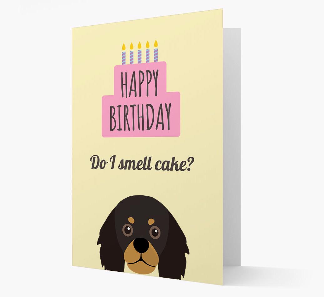 Card 'Do I smell cake?' with {breedCommonName} Icon