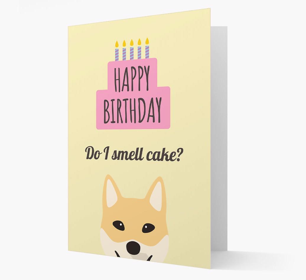 Card 'Do I smell cake?' with {breedCommonName} Icon