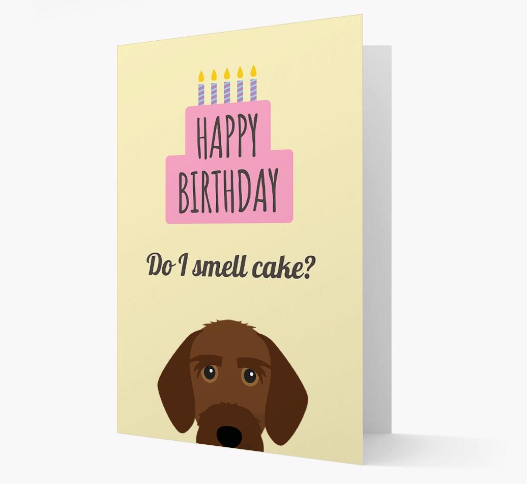 Card 'Do I smell cake?' with {breedCommonName} Icon